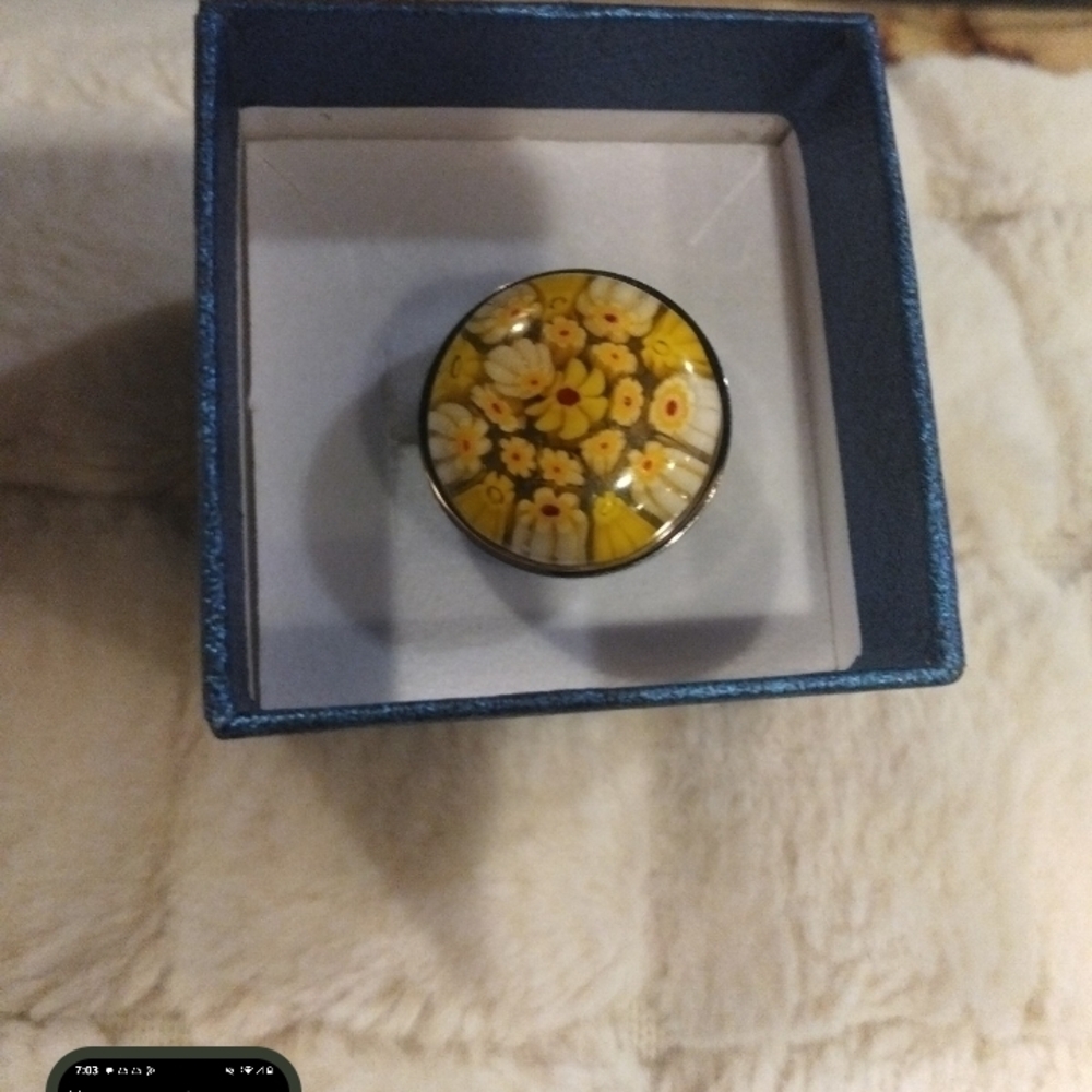 Floral Yellow Ring